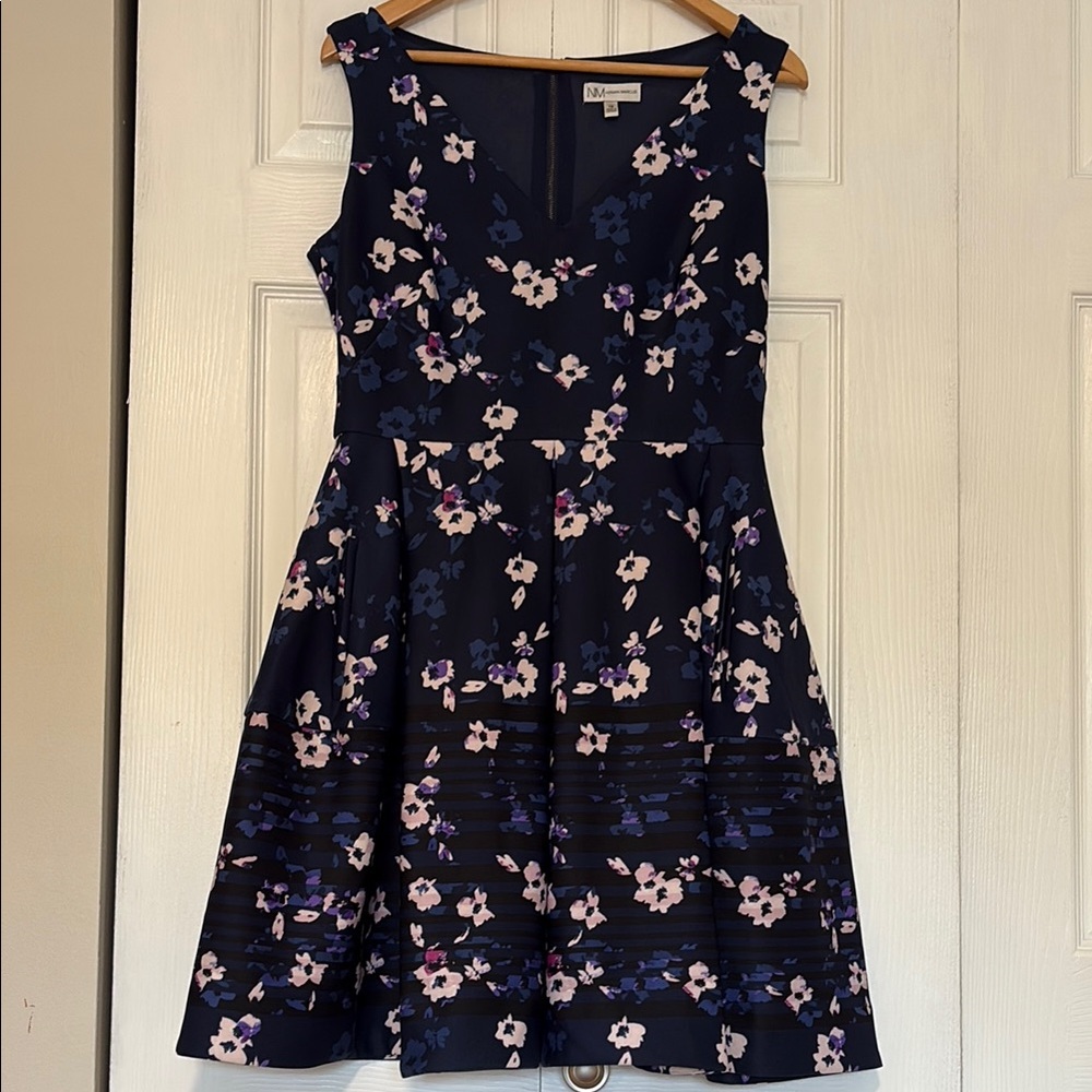 Neiman Marcus Floral Sleeveless Dress. Size 12. Worn once. Very flattering.